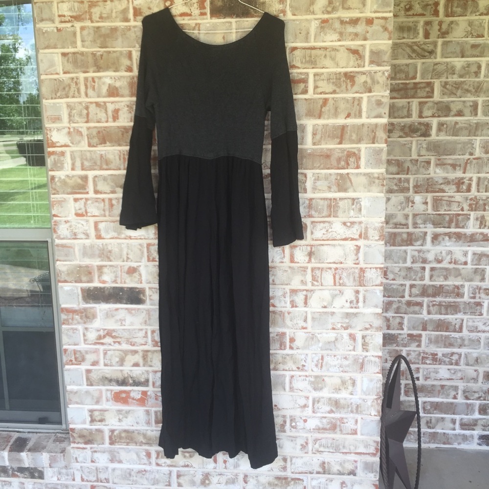 ANTHRO Moth Wyn Mix Knit Sweater Wide Leg Jumpsuit - Picture 5 of 14